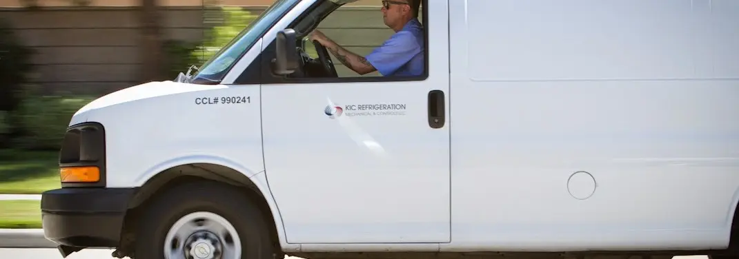 KIC Refrigeration service vehicle serving Comstock area
